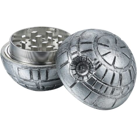 BEBUSINGOTO Star Wars Grinder Moulin à épices, Spespo Herb Moulin Broyeur Avec Pollen Catcher 2", Fabriqué en Alliage de zinc durable, pour Herbes, Pollen, Fleurs, Emballage coffret cadeau noir (1/5)