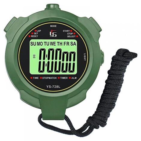 BEBUSINGOTO Chronomètre avec sifflet, chronomètre professionnel à 2 mémoires avec fonction sourdine et lumière pour le sport (1/5)