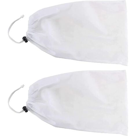 BEBUSINGOTO Pool Spa Mini Jet Aspirateur de Piscine Sac en Maille Fine avec Cordon de Fermeture éclair pour Piscines Creusées/Hors Sol Spa Jet Aspirateur de Piscine (Paquet de 2) (1/3)