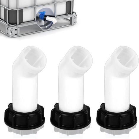 BEBUSINGOTO 3pcs Bec de Vidange avec Ecrou IBC, Buse de Réservoir d'eau Raccord de Vanne Extension Buse de Tuyau Adaptateur IBC Réservoir d'eau Bec de Robinet pour Raccord Robinet Cuve IBC (1/5)