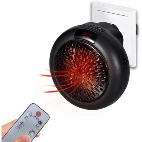 BEBUSINGOTO Chauffage D'appoint - 900W, Chauffe-mur Électrique à Faible Consommation, Céramique, Portable, Léger et compact, Chauffage Soufflant (1/5)