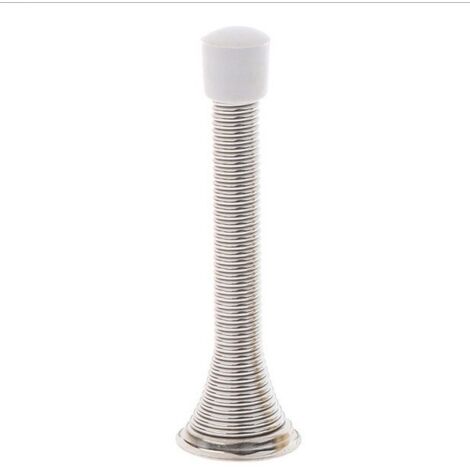 BEBUSINGOTO Butées de porte télescopiques, paquet de 5 butées de porte, butées de porte à ressort réglables de 3 à 4 pouces, butées de porte à ressort flexibles (argent) (1/5)
