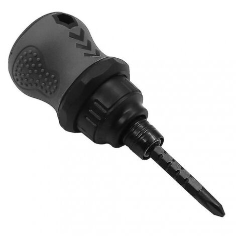 BEBUSINGOTO 1pc Mini tournevis cruciforme multifonctionnel à cliquet à embout télescopique à double usage Tournevis de réparation Outil à main pour la maison (1/5)