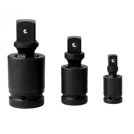 BEBUSINGOTO Jeu de cardans à Impact, adaptateurs réducteurs 1/2 "3/8" 1/4 "avec système à bille et à ressort, adaptateurs de douille pour douilles et embouts, 3 pièces (1/5)