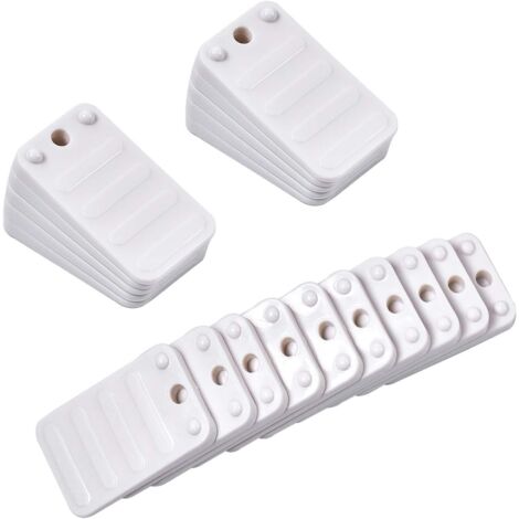 BEBUSINGOTO Paquet de 12 cales de nivellement de toilettes, cales en plastique polyvalentes pour niveler les cales de capacité de poids extrême, faciles à clipser, niveleur de taille découpé (1/5)