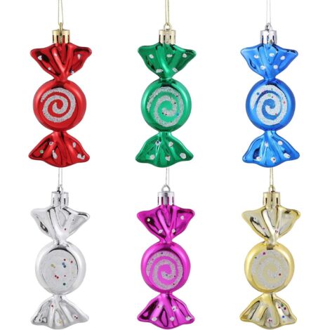 BEBUSINGOTO Lot de 6 décorations pour sapin de Noël - Décorations pour sapin de Noël pour les fêtes et les célébrations. (1/5)