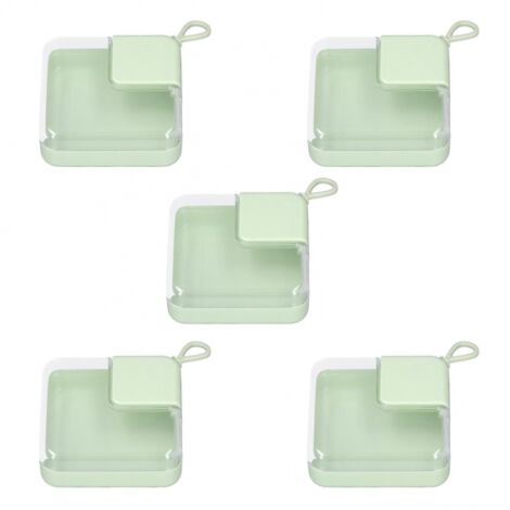 BEBUSINGOTO Coffret de rangement en plastique transparent pour maquillage et ongles - 5 petits contenants portables (1/5)