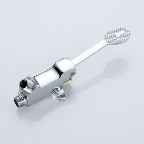 BEBUSINGOTO Clapet de pied simple en laiton chromé poli, robinet de pied pour robinet de pied 1 pièce (1/5)