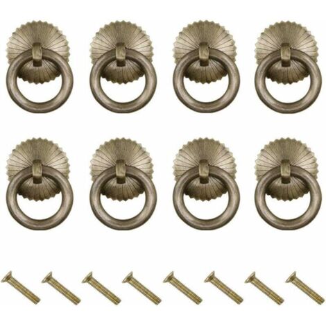 BEBUSINGOTO Poignée Meuble 8 Pièces Boutons de Porte Bouton de Porte Cuisine Poignées de Tirage Antique Poignée de Tiroir Vintage avec Vis Bouton de Meuble pour Décoration Rétro Placards Bouton (1/5)