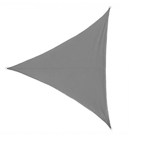BEBUSINGOTO Voile d'ombrage, auvent imperméable, protection UV, voile d'ombrage triangulaire pour jardin, patio, camping (3 x 3 x 3 m, gris) (1/5)