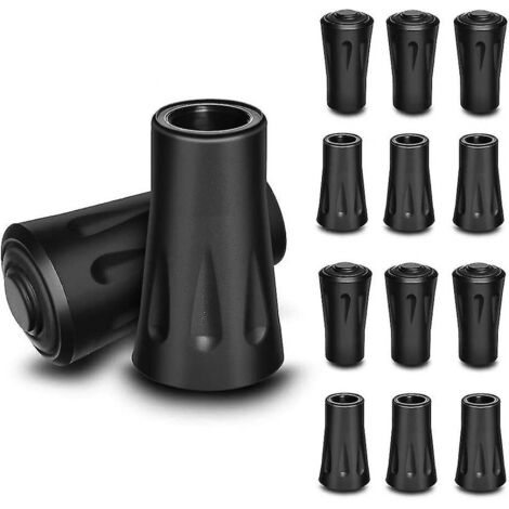 Lot De 5 Embouts En Caoutchouc Pour Bâtons De Randonnée - Paniers De Trekking Noir Stables Pour Neige Et Terrains Meubles