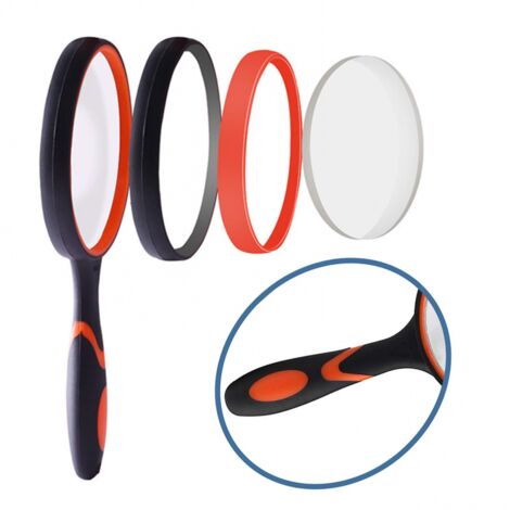 BEBUSINGOTO Loupe 10x pour enfants, loupe de 75mm, loupe avec poignée en caoutchouc souple antidérapante (1/5)