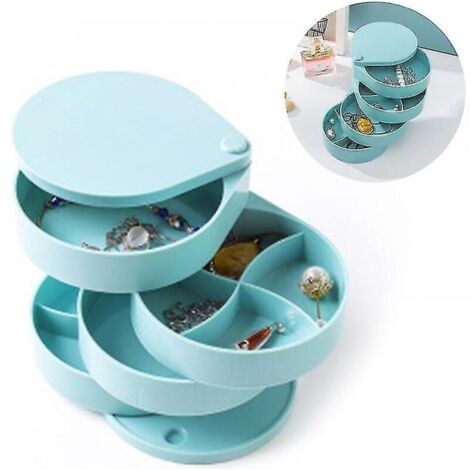 BEBUSINGOTO Boîte de rangement de bijoux pour femmes, petite fille, boîte de rangement porte-plateau à bijoux, petite boucle d'oreille (1/5)
