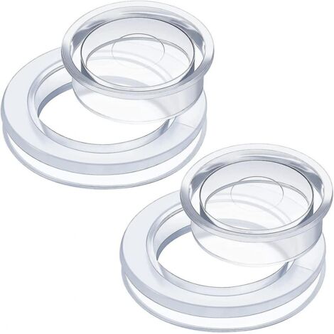 BEBUSINGOTO Ensembles d'anneaux et de capuchons pour parasol de table, ensemble de fiches et de capuchons (transparent)