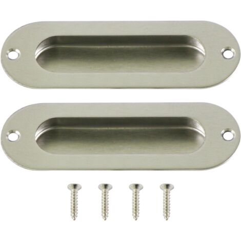 BEBUSINGOTO Lot de 2 pcs Poignées Encastrées pour Porte Coulissante Inox Sliding Door Handles (1/4)