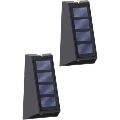BEBUSINGOTO 2 Pièces Applique Murale Solaire Lanterne Murale Solaire Applique Murale Extérieure Applique Murale Extérieure Lampes Solaires À L'Extérieur (1/5)