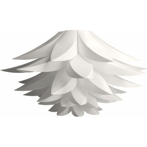BEBUSINGOTO Lampe puzzle design lotus - -Abat-jour luminaire montage DIY - Lumière décoration fleurs salon chambre - Suspsion ou lampadaire - blanc (1/5)