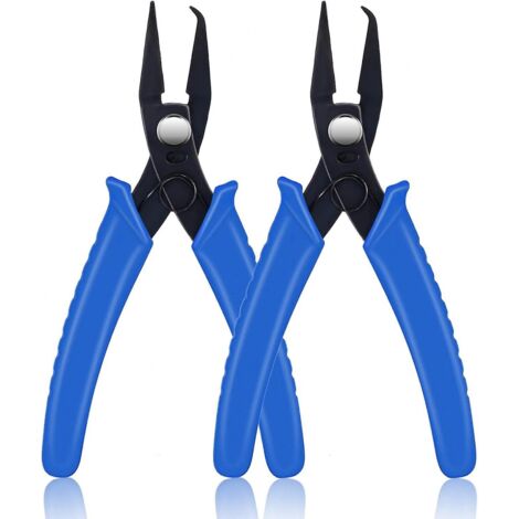 BEBUSINGOTO Lot de 2 pinces à bijoux, outils de fabrication de bijoux, pinces à anneaux fendus et pinces à sertir les perles de bijoux (1/5)