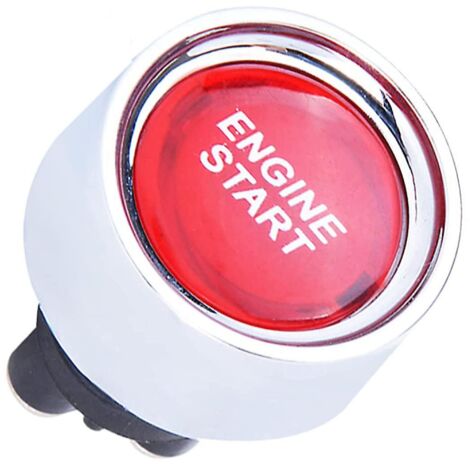 BEBUSINGOTO Bouton de démarrage du moteur Dc 12v 50a, bouton-poussoir multifonction, démarreur d'allumage pour voiture (rouge) (1/5)