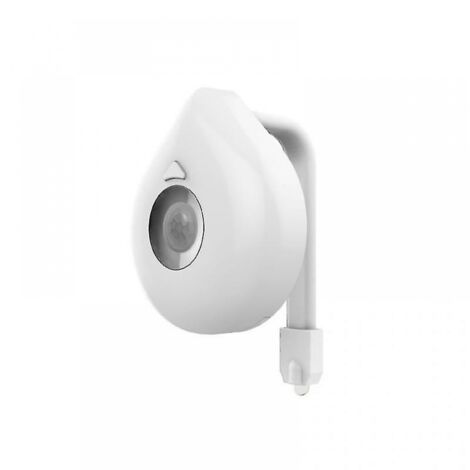 BEBUSINGOTO Siège de toilette veilleuse intelligente Pir capteur de mouvement 8 couleurs étanche (1/5)