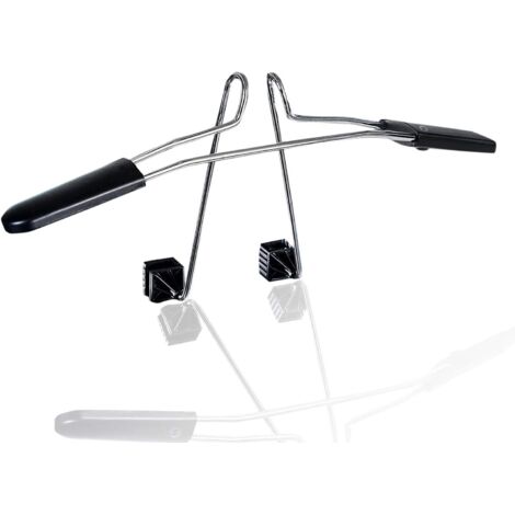 BEBUSINGOTO Cintre de voiture pour appuie-tête chromé - Porte-vêtements de qualité supérieure pour veste de véhicule de voyage, cintre pour manteau avec tiges de retenue pour appuie-tête (1/5)