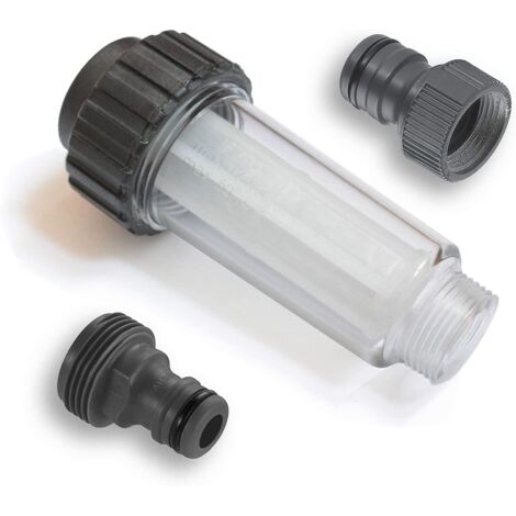 BEBUSINGOTO Filtre à eau avec raccord instantané - Pour nettoyeur haute pression Connexion 3/4" Cliparto - Compatible avec Karcher 4.730-059.0 (1/5)