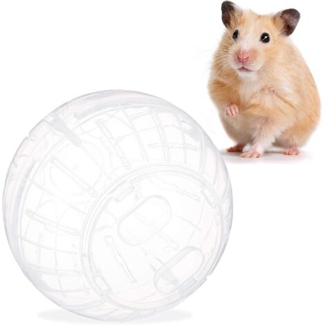 BEBUSINGOTO Boule Hamster, Jouet pour rongeurs, Accessoire, Souris, apport en air Optimal, Plastique, 12 cm, Transparent 1 élément (1/5)