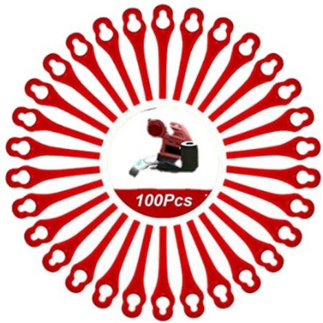 BEBUSINGOTO 100 pièces L83 lame de tonte en plastique Florabest FRTA lame en plastique clé en forme de gourde (1/5)