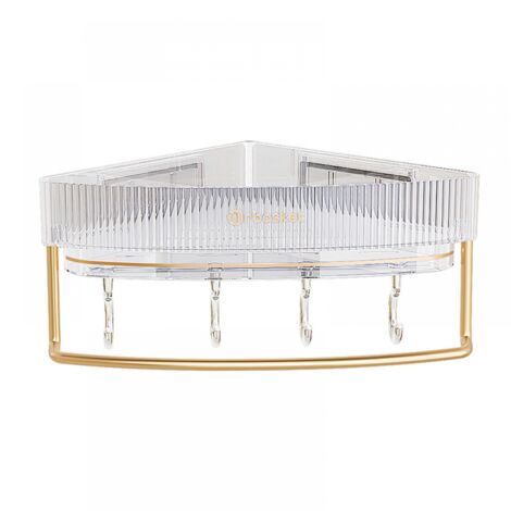 BEBUSINGOTO Étagère flottante d'angle à fixation murale multifonctionnelle moderne avec support pour salle de bain