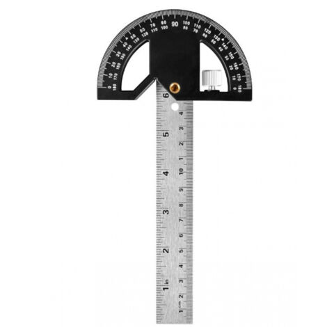 BEBUSINGOTO Règle d'angle pour le travail du bois et rapporteur magnétique, 304 mm, rapporteur d'angle 0-180 ° pour les mesures de dessin de marques (1/5)