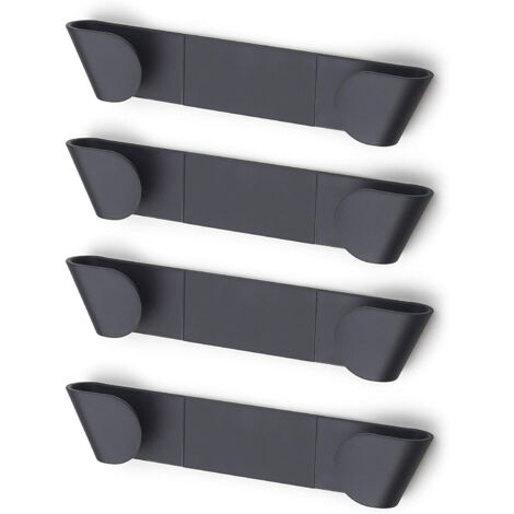 BEBUSINGOTO Ensemble de 4 porte-couvercles de casseroles pour placard - Noir (1/5)