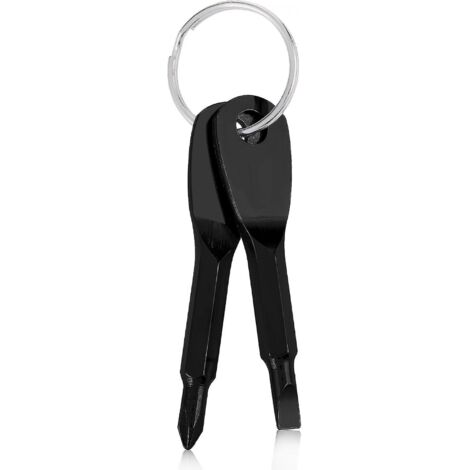BEBUSINGOTO Mini tournevis porte-clés, 2 pièces, tournevis à tête plate Phillips portable, outil multifonctionnel (1/5)