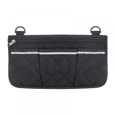 BEBUSINGOTO Sac de rangement pour fauteuil roulant avec poches, sac de rangement latéral pour fauteuil roulant, sac latéral universel étanche pour accoudoir de fauteuil roulant électrique (1/5)