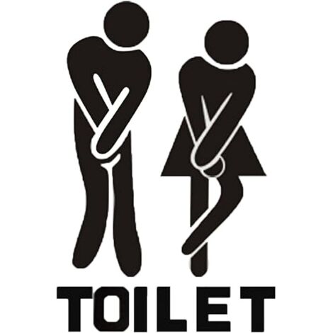 BEBUSINGOTO Homme Femme Salle De Bains Toilette Salle De Bains WC Signe Diy Amovible Toilette Porte Stickers Décoration Murale pour Salle De Bains Salle De Bains Wc Toilettes Autocollant (1/5)