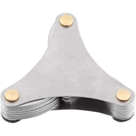 BEBUSINGOTO Jauge de pas de vis en acier inoxydable, 60 degrés et 55 degrés, métrique + outil de mesure impérial (52 pièces) (1/5)