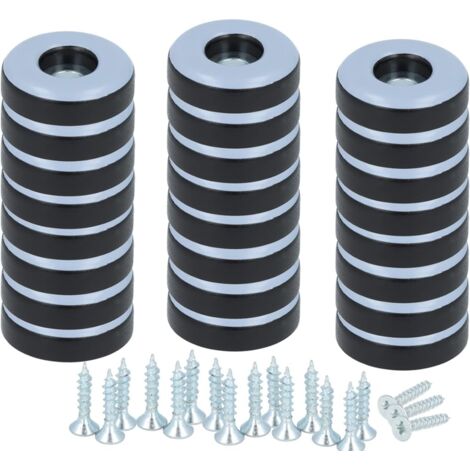 BEBUSINGOTO 24 x Patin glisseur en teflon avec vis - 25 mm - rond - patins pour chaises et autre meuble