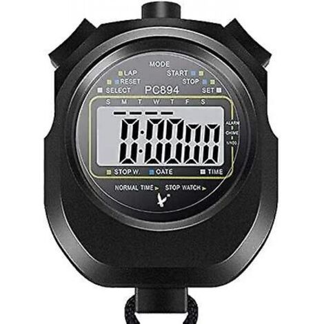 BEBUSINGOTO Chronomètre professionnel, minuterie à 3 boutons, fonctionnement avec grand écran numérique, minuterie de jeu de sport, compte à rebours, étanche (1/5)