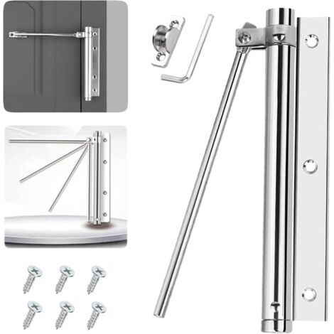 BEBUSINGOTO Automatique Ferme-porte Réglable Fermeture De Porte 1 Pièce Ressorts De Ferme-Porte Ferme-Porte Alliage d'Aluminium Fermeture à Ressort Automatique Ferme-Porte En Acier Inoxydable (1/5)