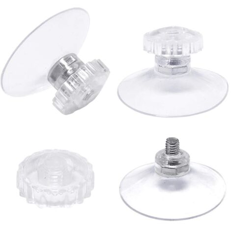 BEBUSINGOTO Lot de 30 ventouses avec filetage et écrous moletés 45 mm, transparentes, pour voiture, camping, fenêtre, pare-soleil (1/5)
