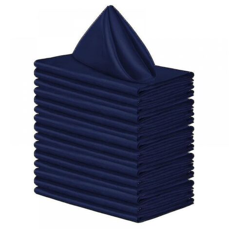 BEBUSINGOTO Serviettes de table carrées en tissu de 17 pouces, 20 pièces, serviette en tissu d'imitation de soie haute densité, serviette en Satin en tissu doux et lisse