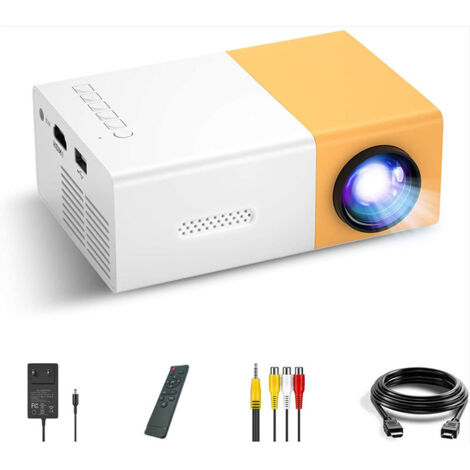 Mini vidéoprojecteur LED 1080p – Portable avec HDMI/USB/AV – Compatible smartphone, PS4, Firestick – Idéal pour projections en intérieur