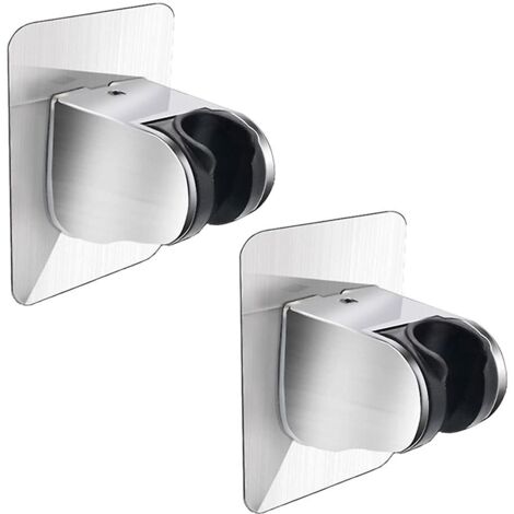BEBUSINGOTO Support de douche sans perçage 2 pièces support de douche réglable support de pomme de douche support de pomme de douche mural universel pour salle de bain d'hôtel (1/5)