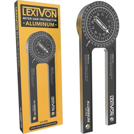 BEBUSINGOTO Rapporteur d'onglet en aluminium-7 pouces (17.8 Cm) en acier inoxydable, échelles gravées au Laser de précision (lx-230) (1/5)