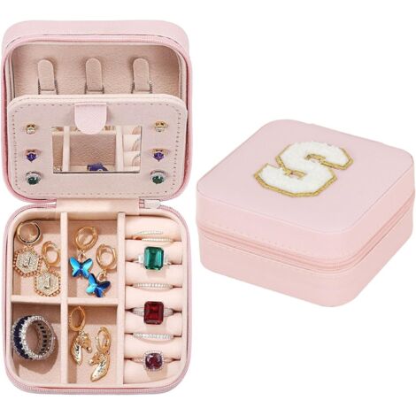 BEBUSINGOTO Boîte à bijoux pour fille - Petit voyage pour femme et fille - Boîte à bijoux - Organisateur de bijoux - Organiseur de voyage pour fille (S) (1/4)