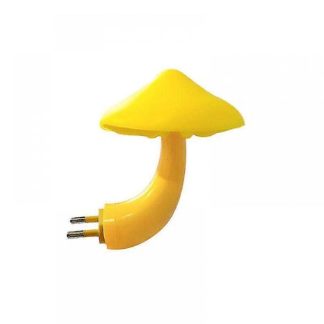 BEBUSINGOTO 2x Veilleuse LED Champignon Lampe Murale Prise EU Blanc Chaud Contrôle de la Lumière