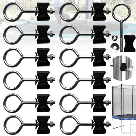 BEBUSINGOTO 12 Pièces Vis pour Trampoline, Accessoires pour Trampoline Vis, Vis de Rechange pour Trampolines, Outil de Stabilité Trampoline, Set de Vis Trampoline pour Enfants, Vis pour Piquets Tramp (1/5)