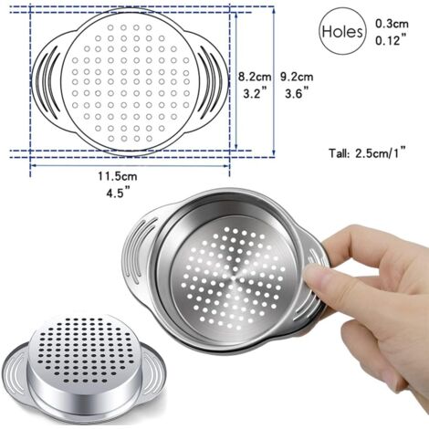 Passoire à Thon En Acier Inoxydable – Avec Couvercle Et égouttoir, Design Pratique, Lavable Au Lave-vaisselle