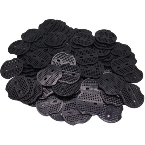 BEBUSINGOTO 100 PCS Rondelles pour Piquets de Fixation en PP pour bâche, Rondelle d'ancrage en U pour Piquets de Jardin, Piquets de Fixation Tente (2 Trous communs) (1/4)