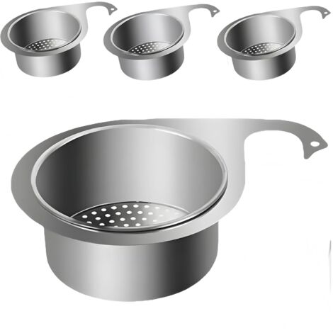 BEBUSINGOTO Lot de 3 passoires d'évier de cuisine pour évier - Passoire en acier inoxydable pour évier - Panier filtrant en acier inoxydable pour robinet d'évier (1/5)