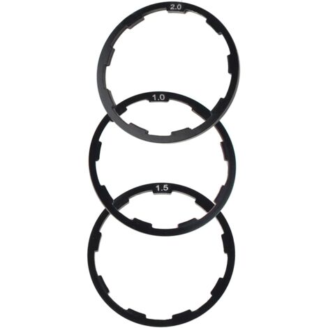 BEBUSINGOTO Entretoise de moyeu 1 mm + 1,5 mm + 2 mm, rondelle Robuste pour réglage du pédalier de vélo, Volant d'inertie, vélo de Route, VTT (1/3)